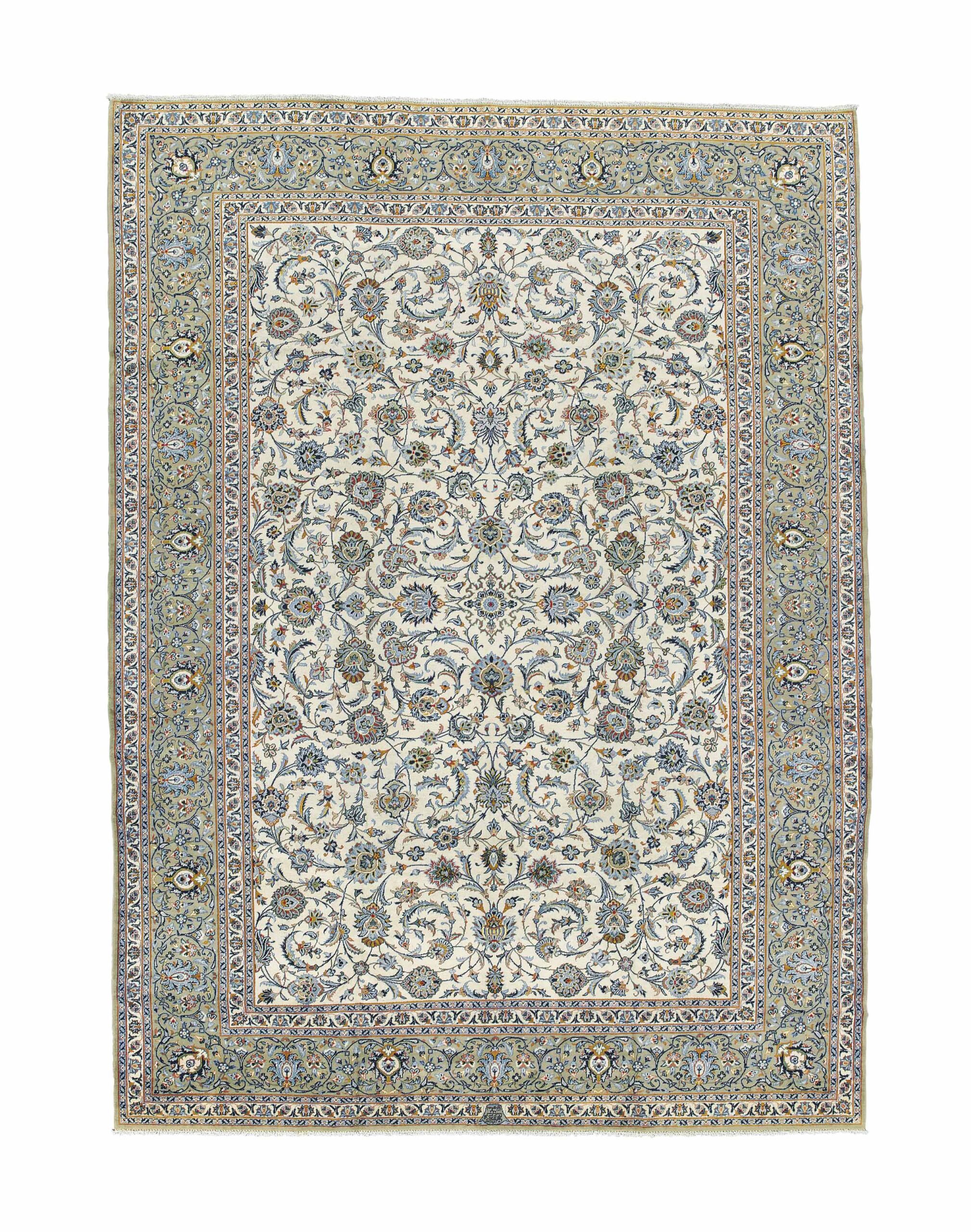 A FINE KASHAN CARPET, CENTRAL PERSIA
